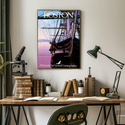 Boston Vintage Poster - Piedmont Airlines