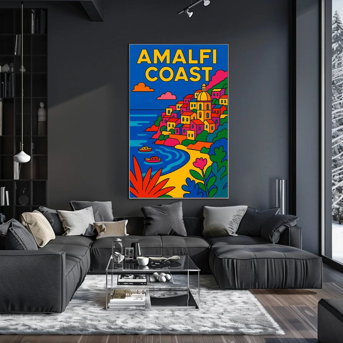 Amalfi Coast Vibrant Escape Poster For Coastal Wall Art