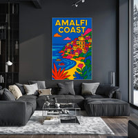 Amalfi Coast Vibrant Escape Poster For Coastal Wall Art