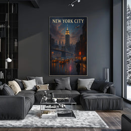 New York City Nightscape Poster