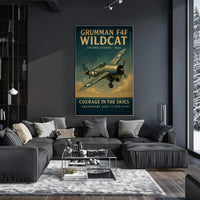 Grumman F4F Wildcat Tribute WWII Poster