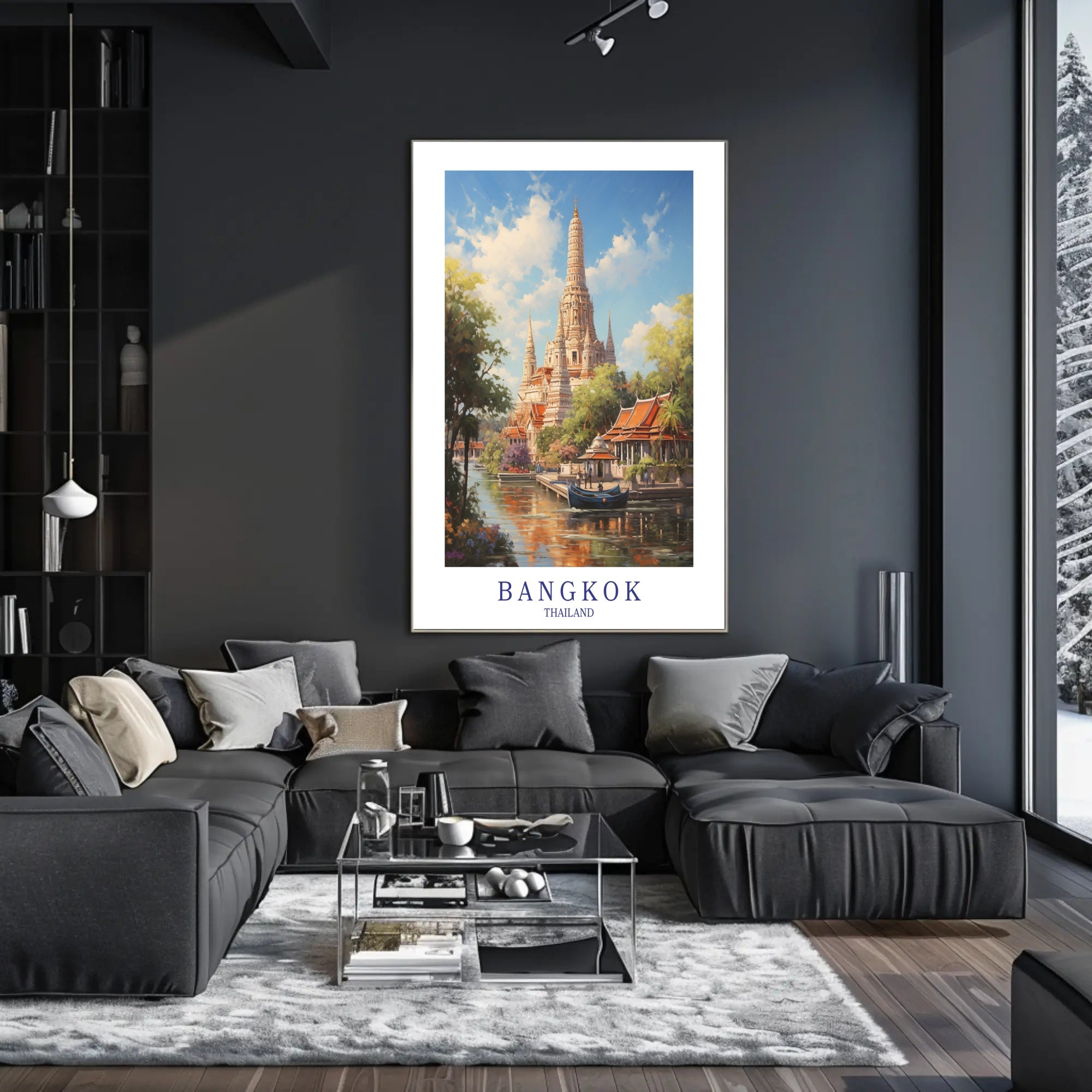 Bangkok Wat Arun Scenic Travel Poster PosterGoat