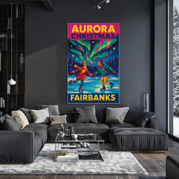 Fairbanks Aurora Christmas Poster