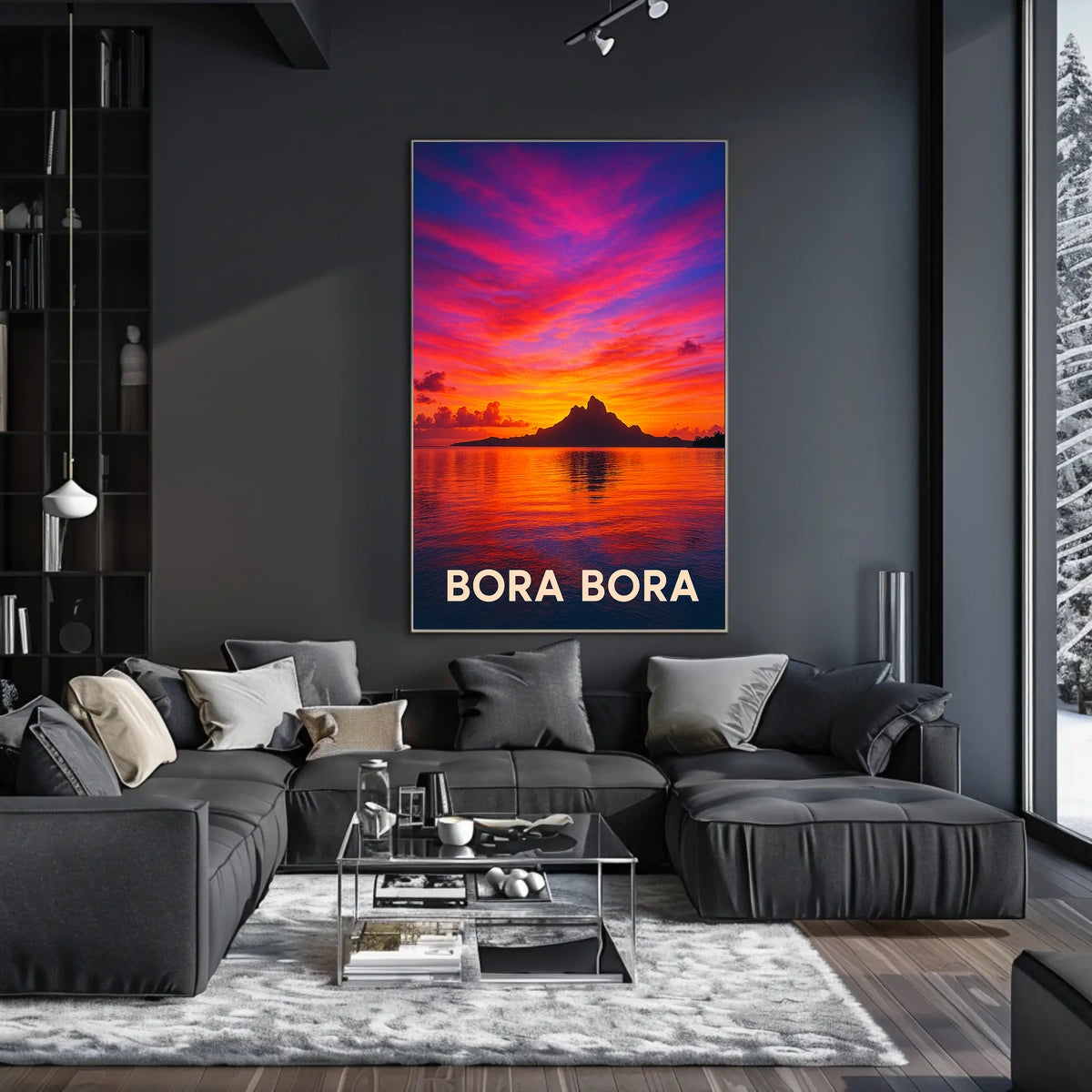 Bora Bora Sunset Poster