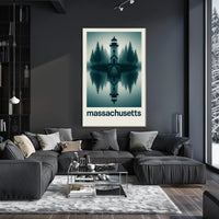 Tranquil Lighthouse in Massachusetts Poster