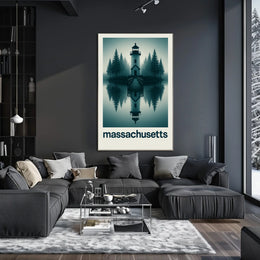 Tranquil Lighthouse in Massachusetts Poster