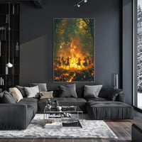 Mystical Bonfire Dance Fantasy or Mythology Poster PosterGoat