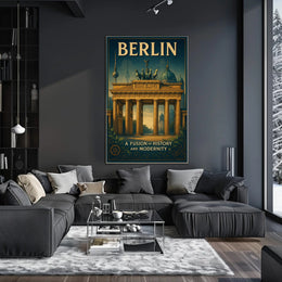 Berlin's Historic and Modern Fusion Travel Poster