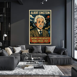 EinsteinRelativityCosmology TheoryOfTime SpacetimeConcept Physics Poster