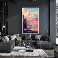 Canyonlands Scenic Vintage Travel Poster Print