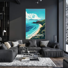 Whitsundays Scenic Illustration Travel Poster