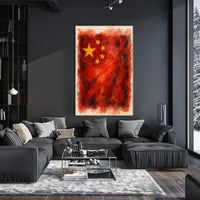 Watercolor Flag Of China Poster