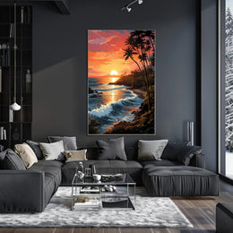 Tropical Sunset Serenity Poster