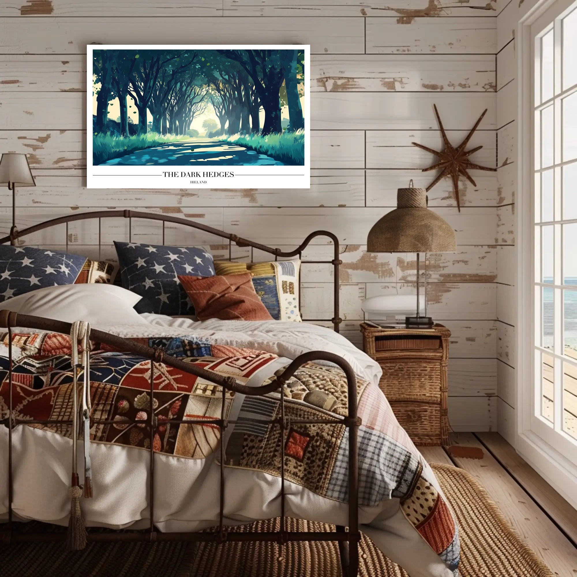 The Dark Hedges: Mystical Pathway Artistic Poster