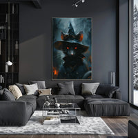 Enchanted Feline Sorcerer Poster PosterGoat