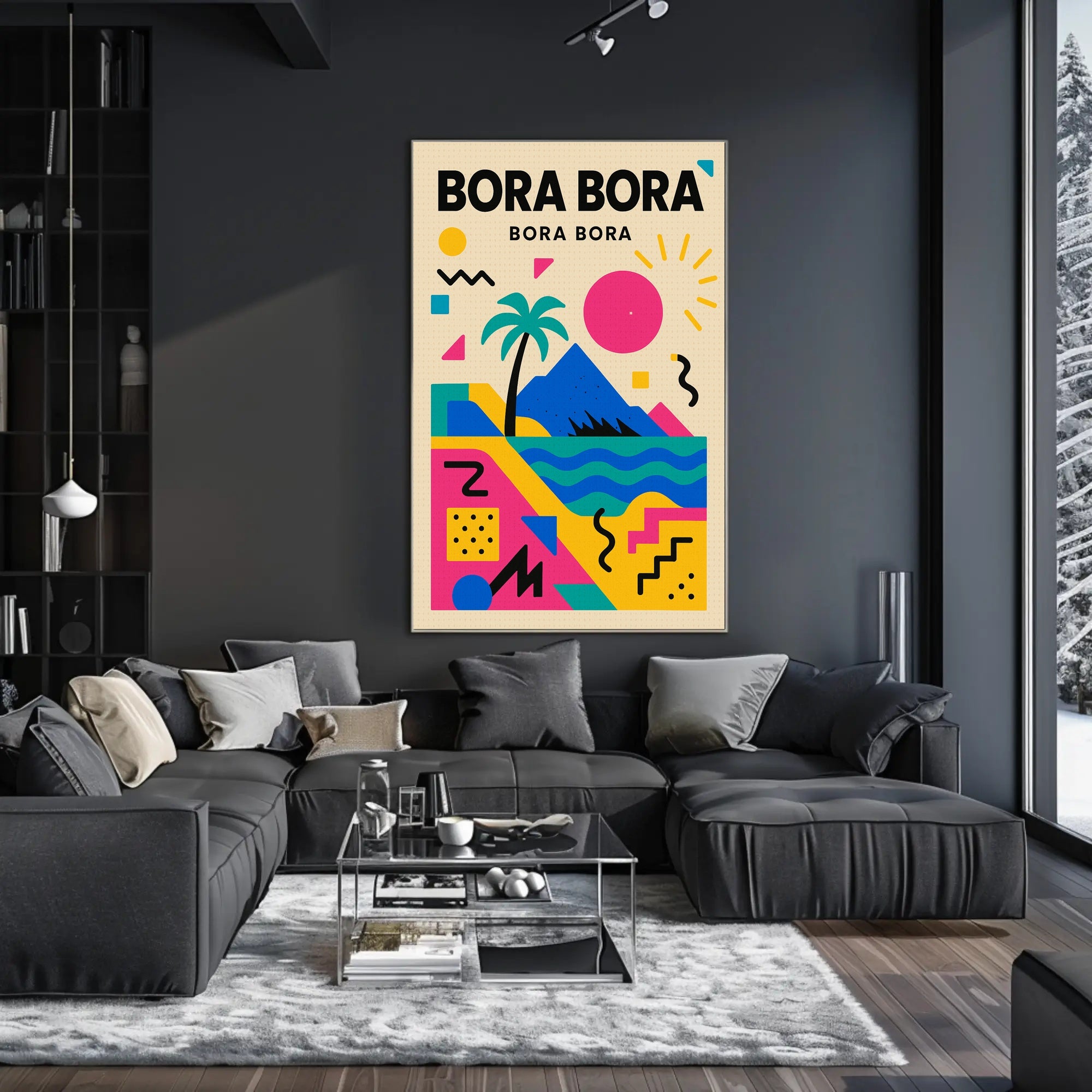 Bora Bora Island Abstract Poster PosterGoat