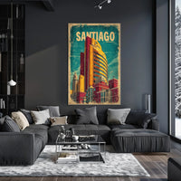 Santiago Cityscape Poster