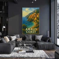 Amalfi Coast Poster Art Print For Home Decor And Gift