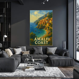 Amalfi Coast Poster Art Print For Home Decor And Gift