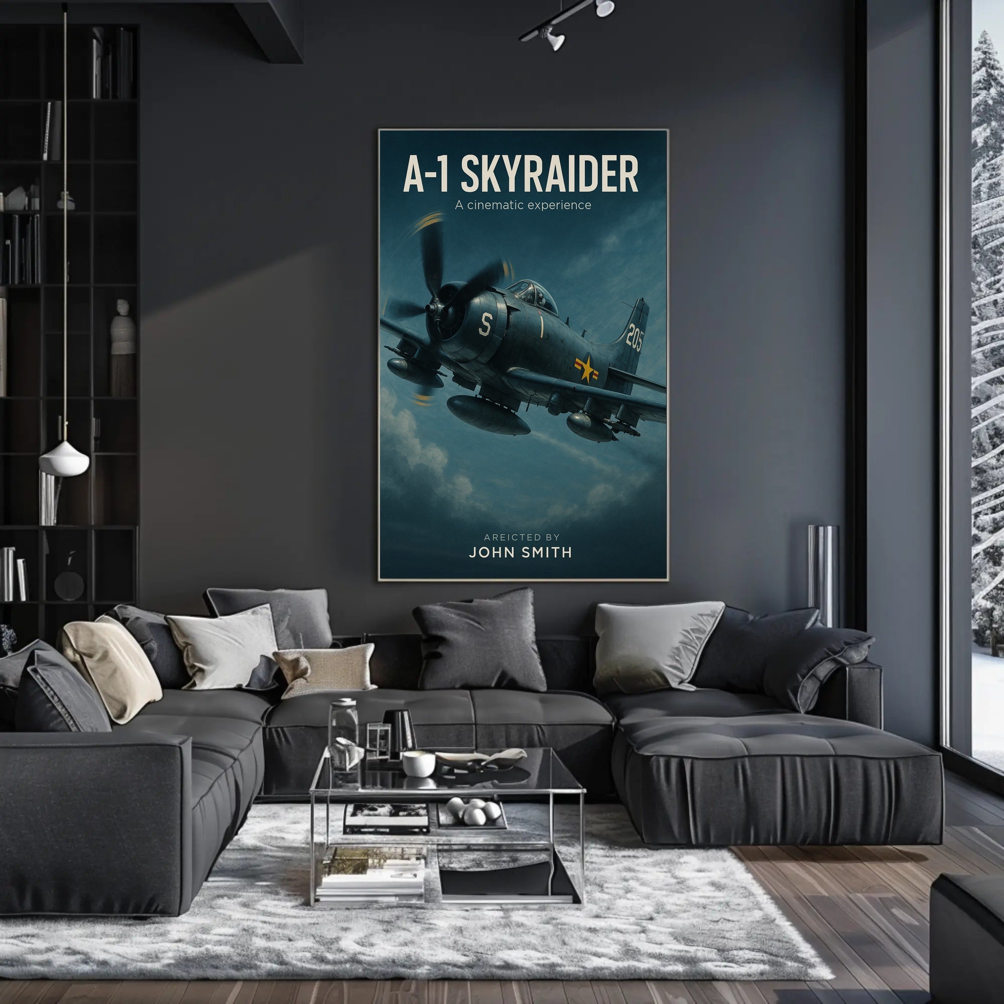 A-1 Skyraider Cinematic Adventure Military Recruitment Poster PosterGoat