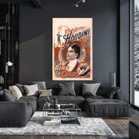 Harry Houdini Magic Performer Vintage Historical Poster