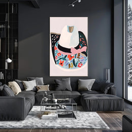 Floral Cowboy Hat Boho Poster Wall Art Print