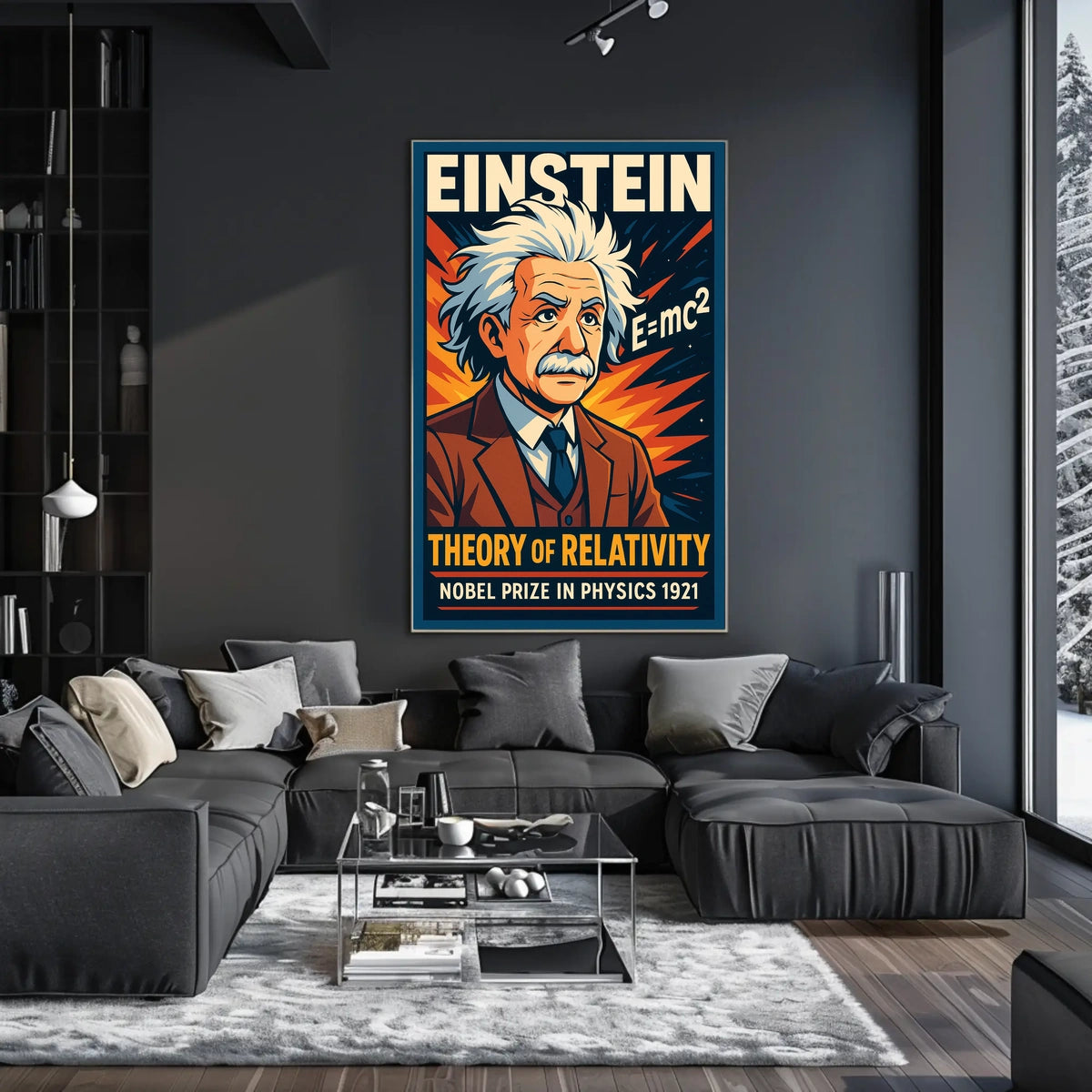 Albert Einstein Nobel Prize 1921 Scholars Vintage Poster