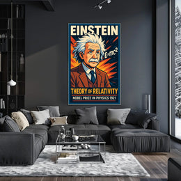 Albert Einstein Nobel Prize 1921 Scholars Vintage Poster