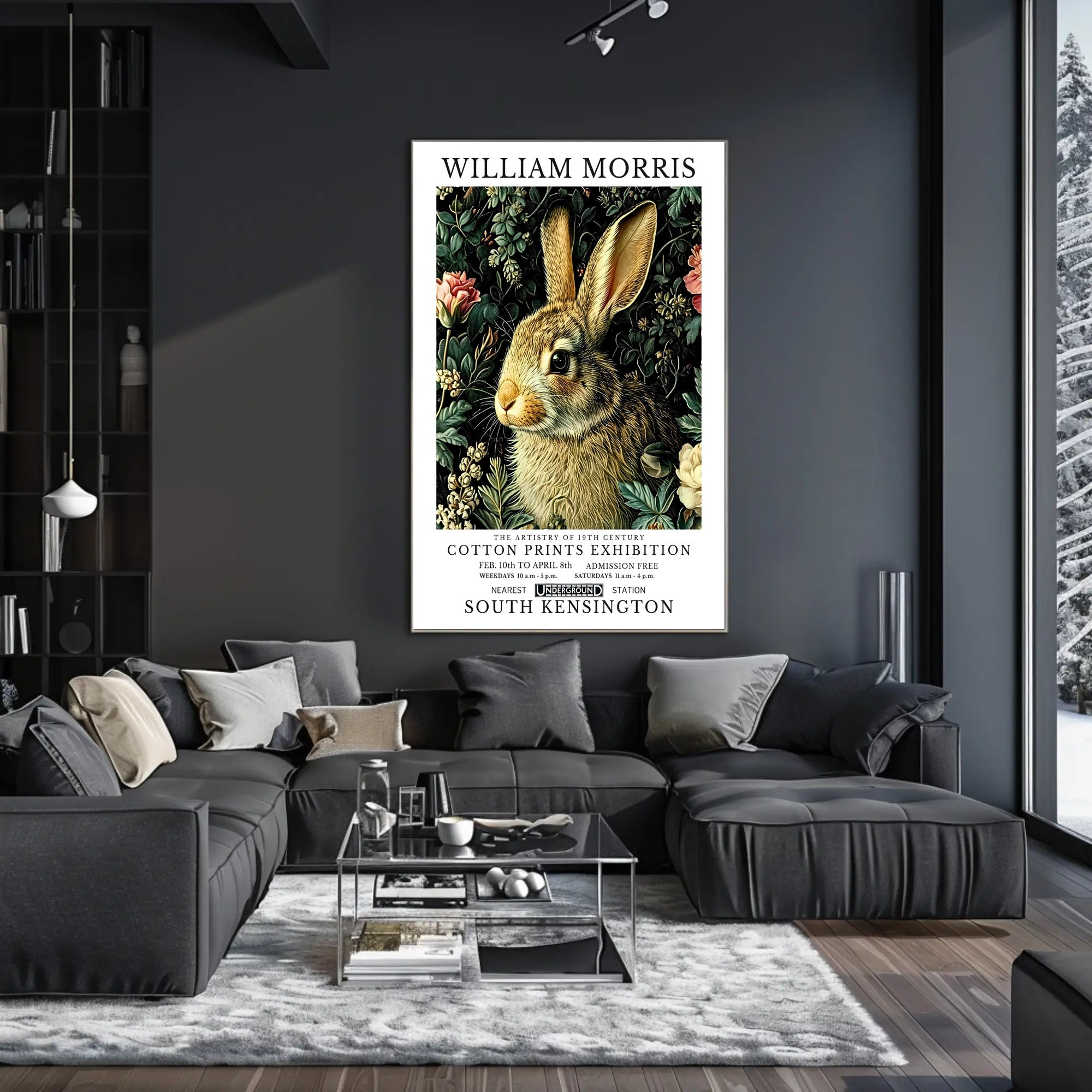 William Morris Nature-Inspired 19th-Century Exhibition Artistic Poster