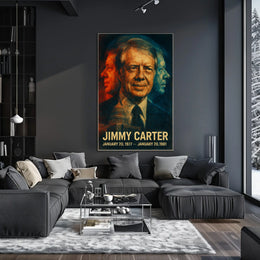 Jimmy Carter 39th President of the United States Double Exposure Poster