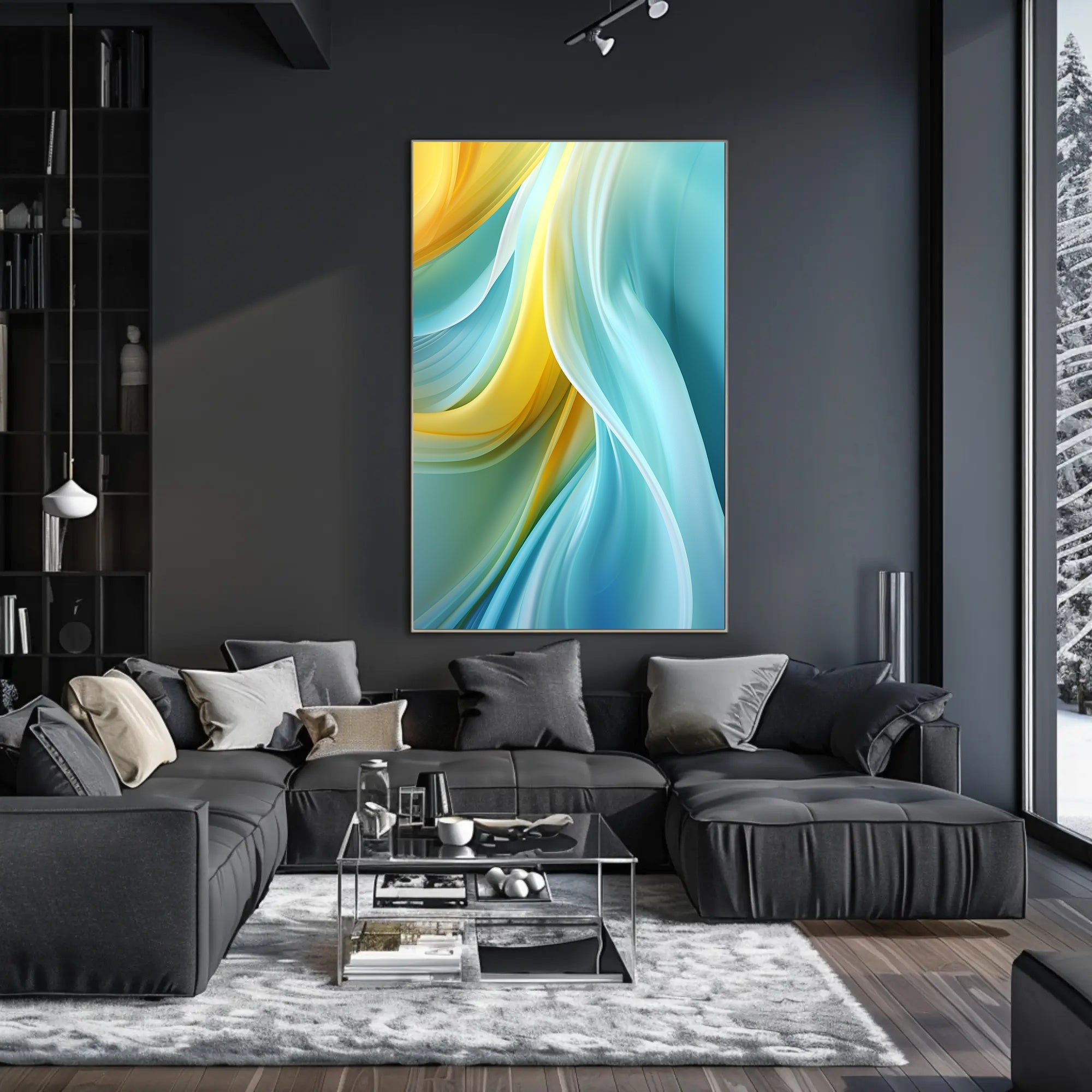 Abstract Waves Of Color Abstract Poster