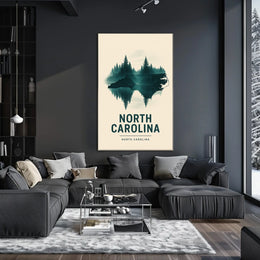 North Carolina Nature Reflection Poster
