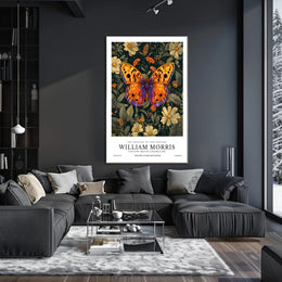 William Morris Butterfly Botanical Heritage Artistic Poster