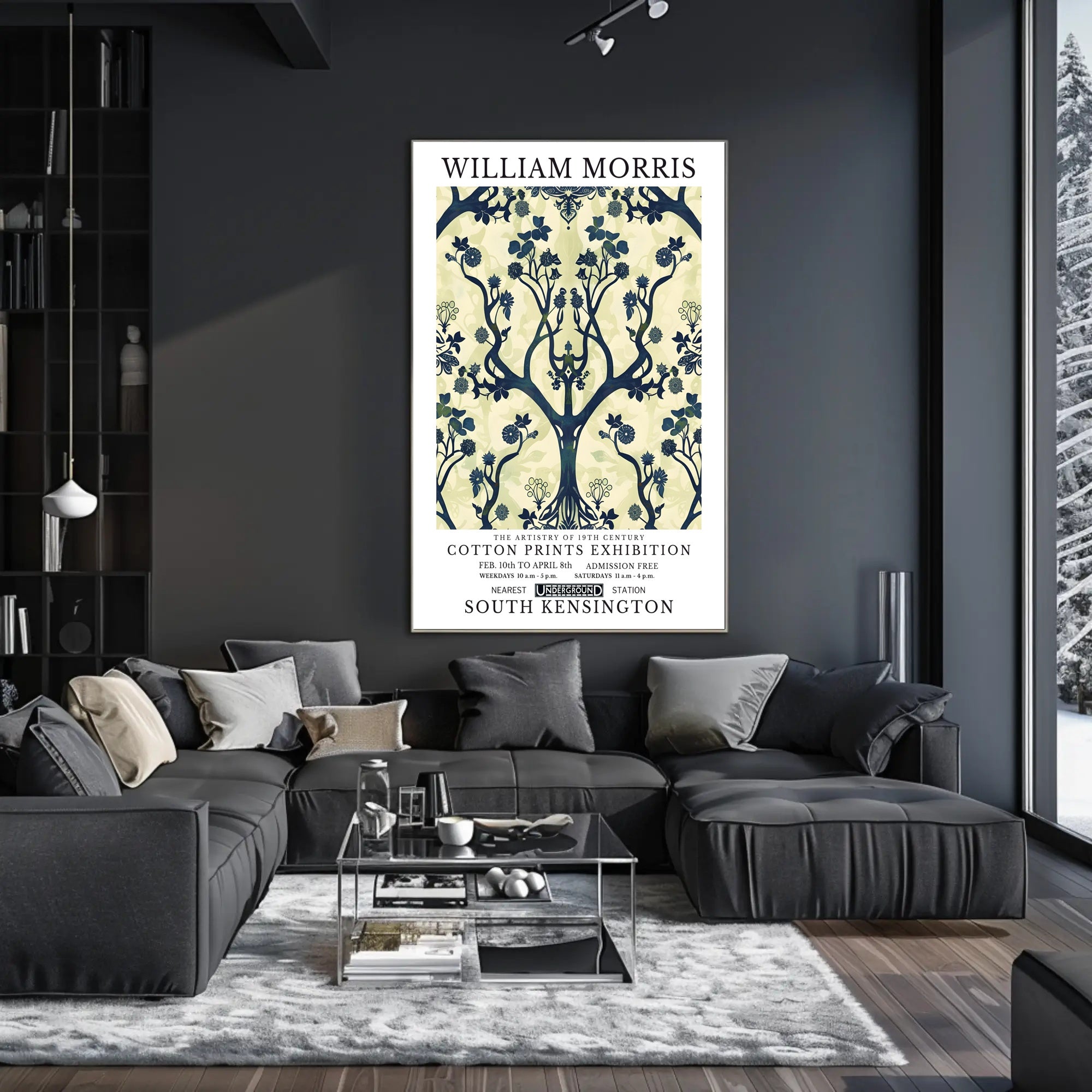 William Morris Cotton Prints Exhibition Poster