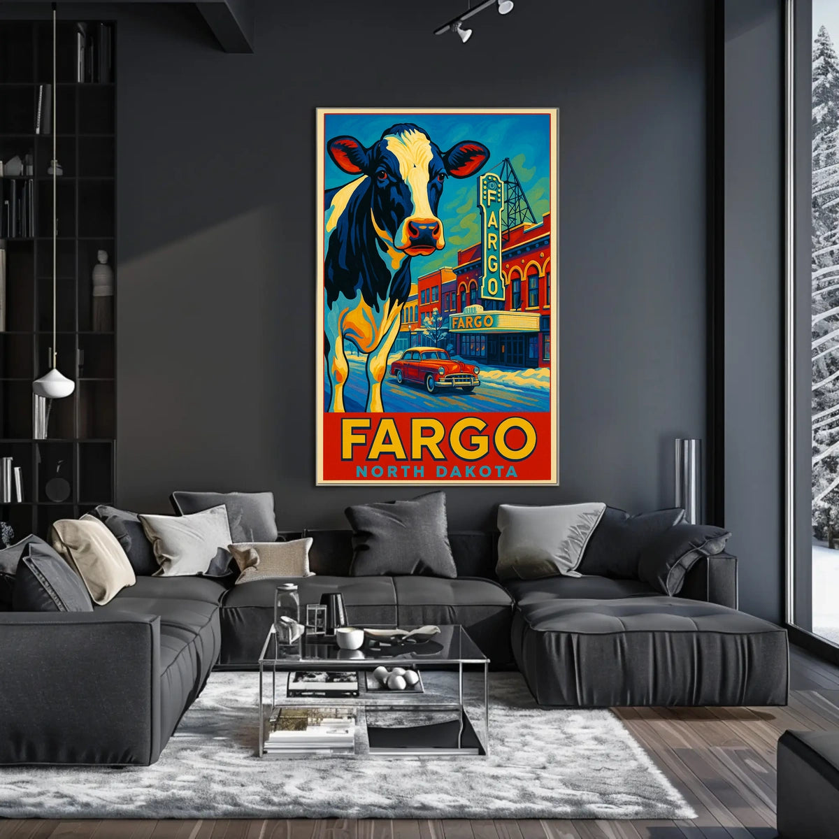 Fargo, North Dakota Vibrant Cityscape Poster