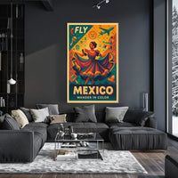 Fly to Mexico Wander in Color Poster
