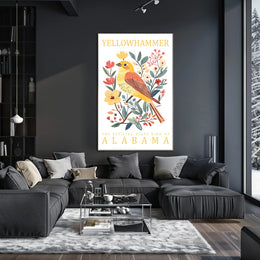 Yellowhammer Bird Alabama Nature Art Poster Print
