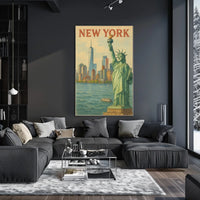 New York Cityscape Poster Urban Wall Art 18x24 Inches