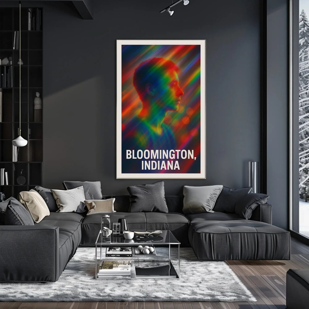 Vibrant Portrait Bloomington Indiana Expressionism Poster