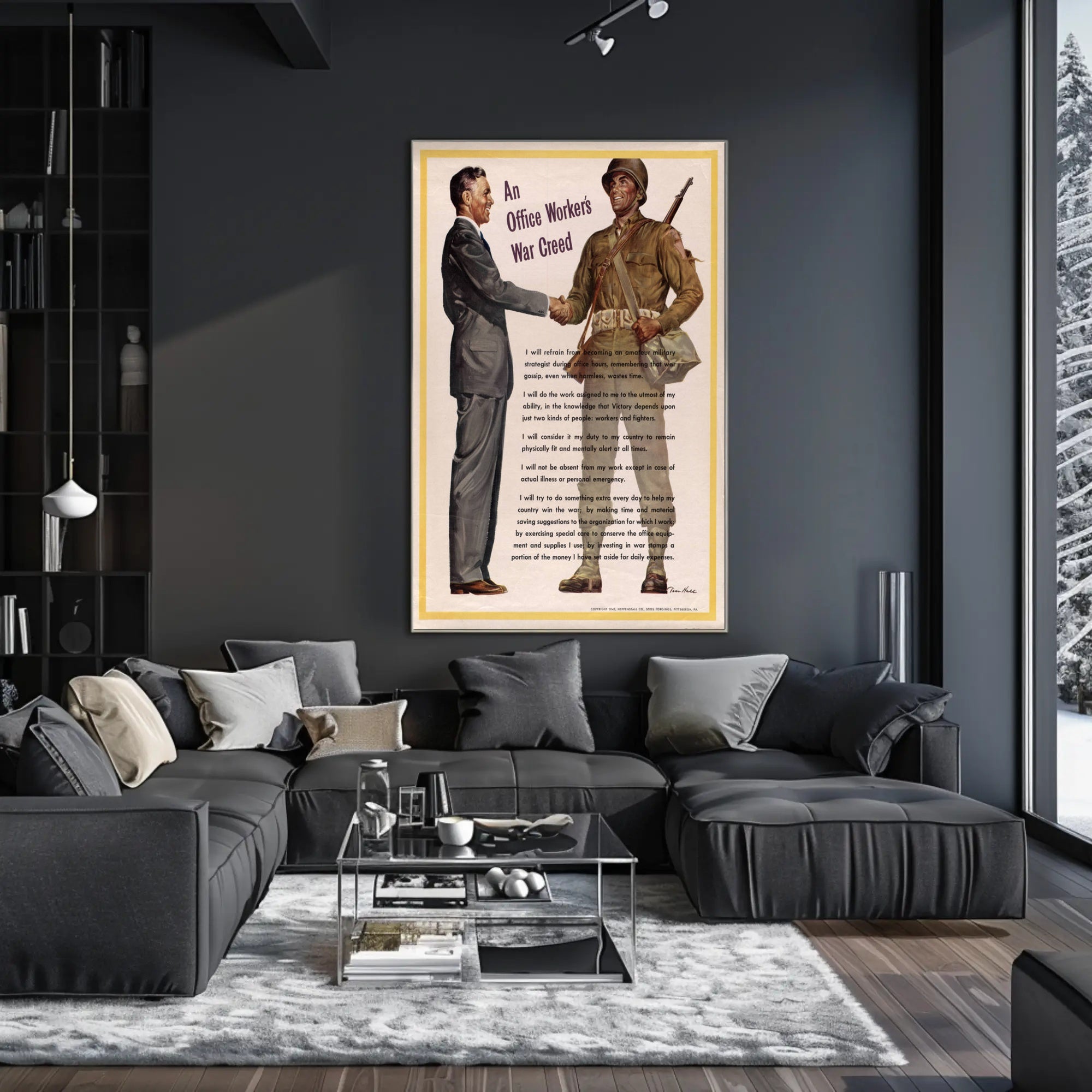 An Office Worker's War Creed Poster PosterGoat