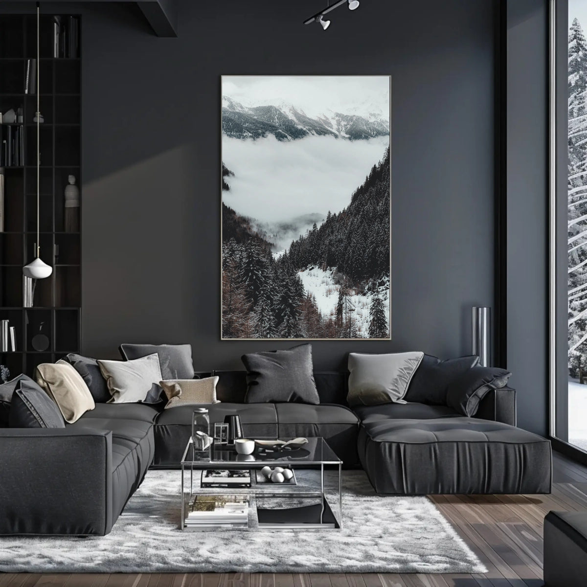 Breathtaking Winter Landscape Photorealistic National Park Poster