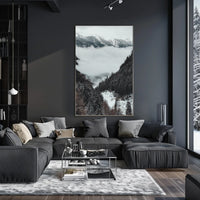 Breathtaking Winter Landscape Photorealistic National Park Poster