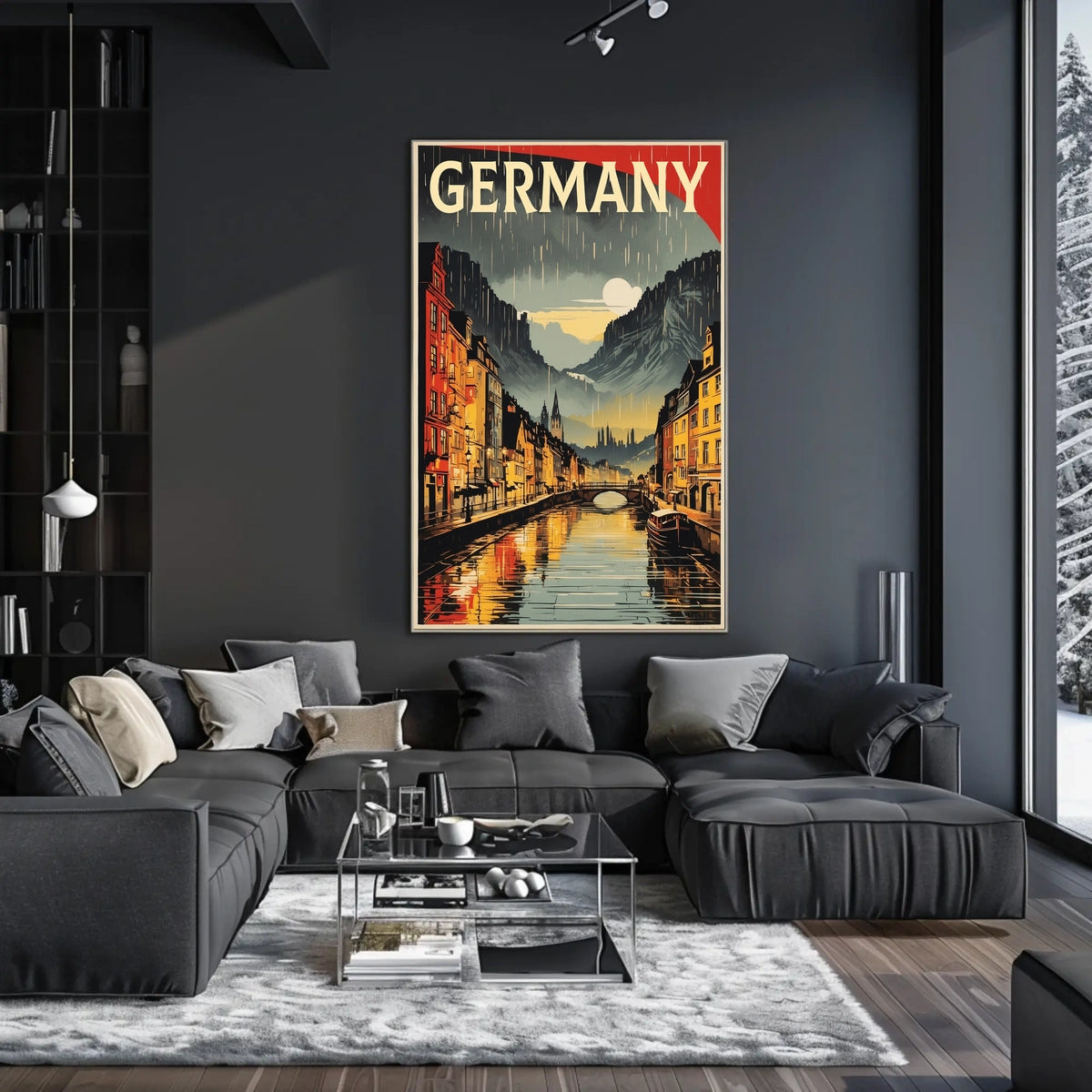 Germany Scenic Rainy Cityscape Poster