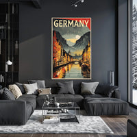 Germany Scenic Rainy Cityscape Poster