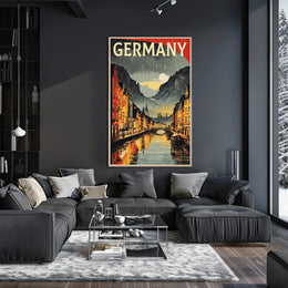 Germany Scenic Rainy Cityscape Poster