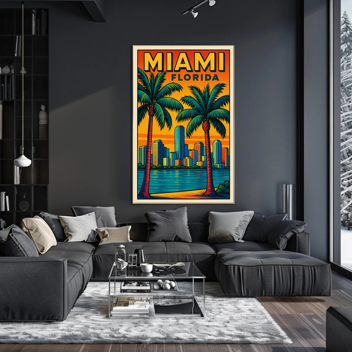 Miami, Florida Vibrant Cityscape Poster