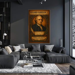 Benjamin Harrison V Founding Father Poster