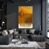 Badlands National Park Vintage Travel Poster Print