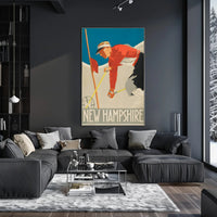 New Hampshire Ski Adventure Vintage Sports Poster PosterGoat