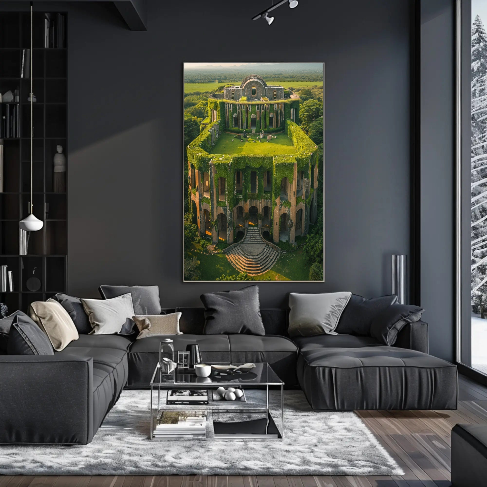 Nature Reclaims Ancient Ruins: Surreal Poster Art PosterGoat